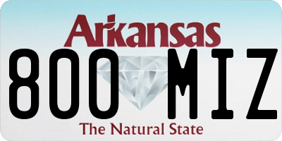 AR license plate 800MIZ