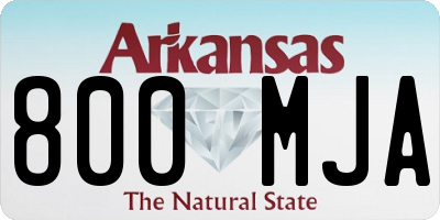 AR license plate 800MJA