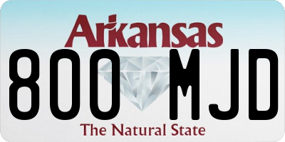 AR license plate 800MJD