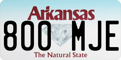 AR license plate 800MJE