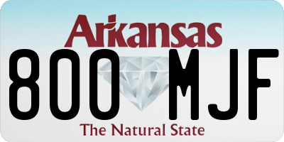 AR license plate 800MJF