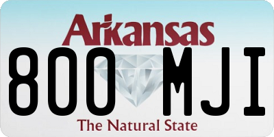 AR license plate 800MJI
