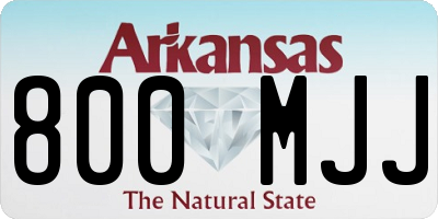 AR license plate 800MJJ