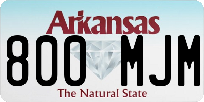 AR license plate 800MJM