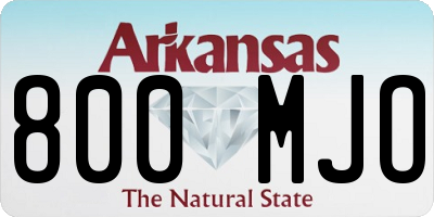 AR license plate 800MJO