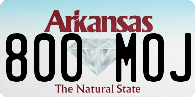 AR license plate 800MOJ