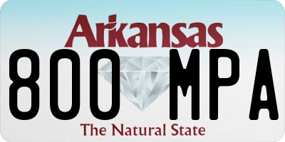 AR license plate 800MPA