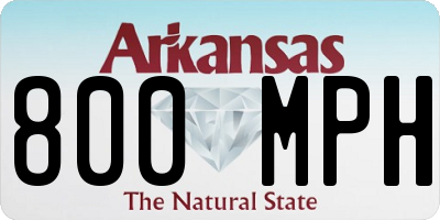 AR license plate 800MPH