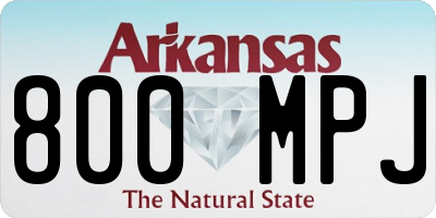 AR license plate 800MPJ