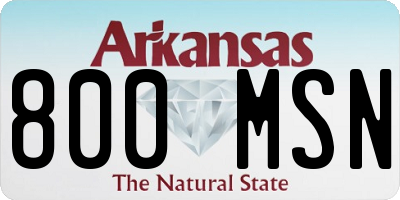 AR license plate 800MSN