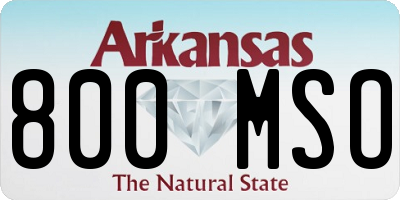 AR license plate 800MSO