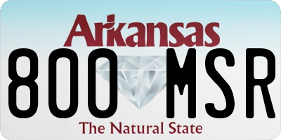 AR license plate 800MSR