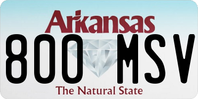 AR license plate 800MSV