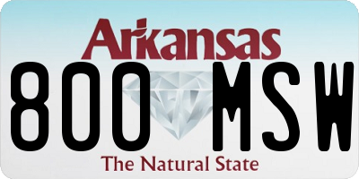 AR license plate 800MSW