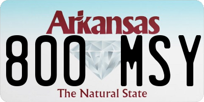 AR license plate 800MSY