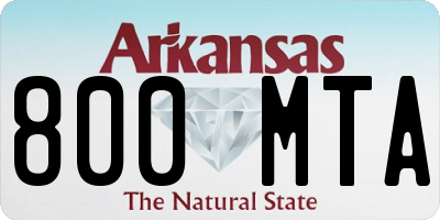 AR license plate 800MTA