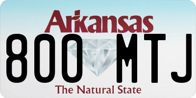 AR license plate 800MTJ