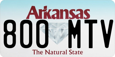 AR license plate 800MTV