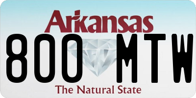 AR license plate 800MTW
