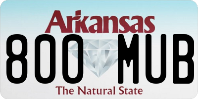 AR license plate 800MUB