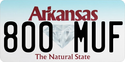 AR license plate 800MUF