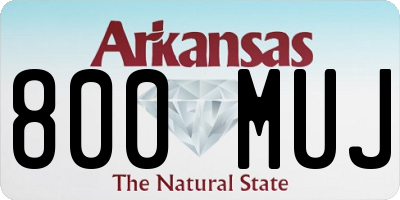 AR license plate 800MUJ