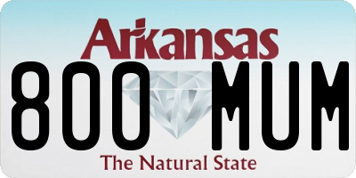 AR license plate 800MUM