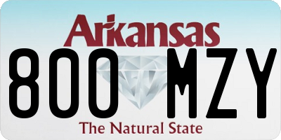 AR license plate 800MZY