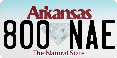 AR license plate 800NAE