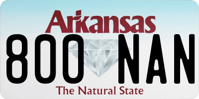 AR license plate 800NAN