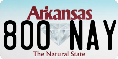 AR license plate 800NAY