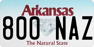 AR license plate 800NAZ
