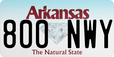 AR license plate 800NWY