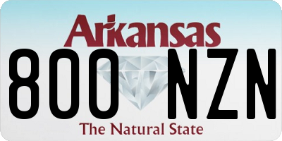 AR license plate 800NZN