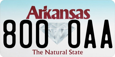 AR license plate 800OAA