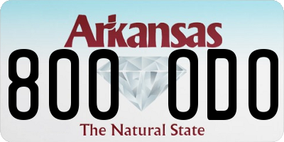 AR license plate 800ODO