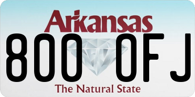 AR license plate 800OFJ