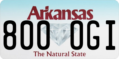 AR license plate 800OGI