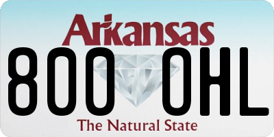 AR license plate 800OHL