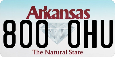 AR license plate 800OHU