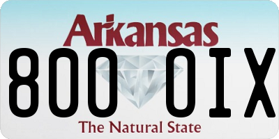AR license plate 800OIX