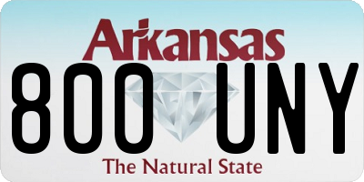 AR license plate 800UNY
