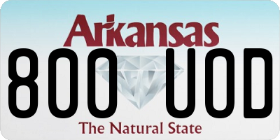 AR license plate 800UOD
