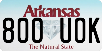 AR license plate 800UOK