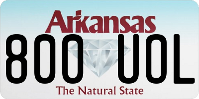 AR license plate 800UOL