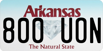 AR license plate 800UON