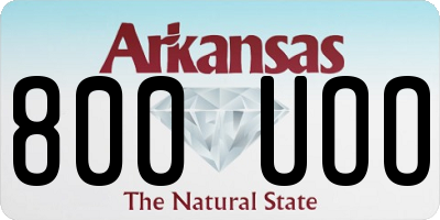 AR license plate 800UOO