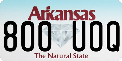 AR license plate 800UOQ