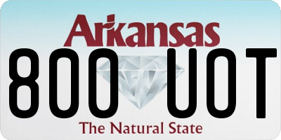 AR license plate 800UOT