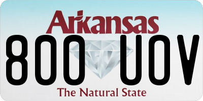 AR license plate 800UOV